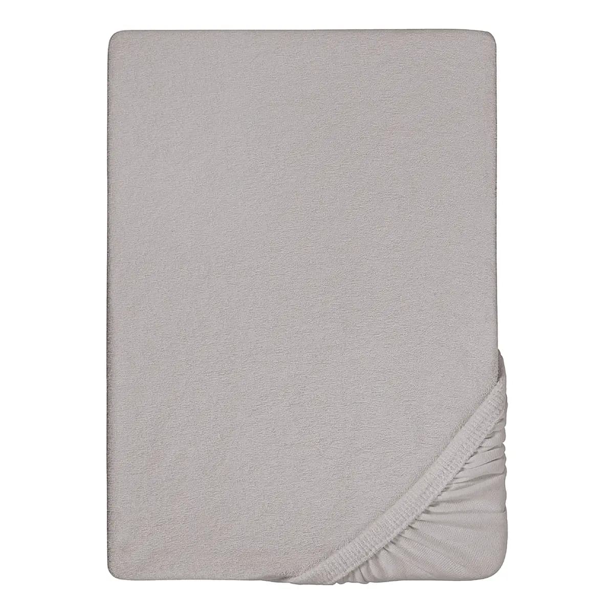 Frottee-Stretch-Spannbettlaken 0012344 | Grau