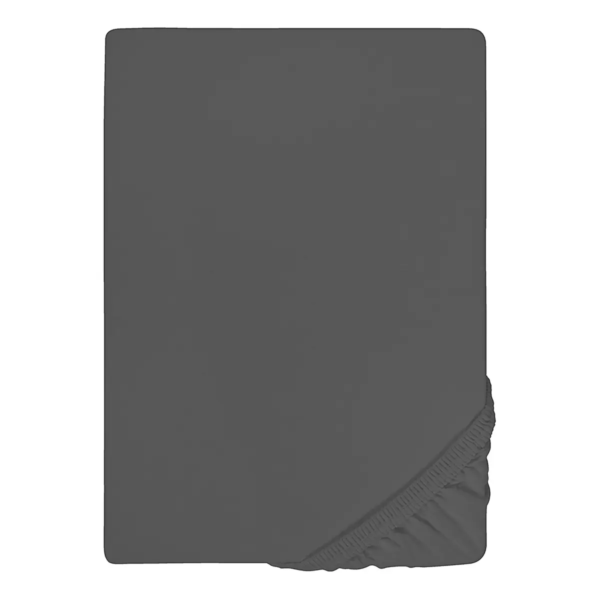 Jersey-Elastic-Spannbetttuch | Grau
