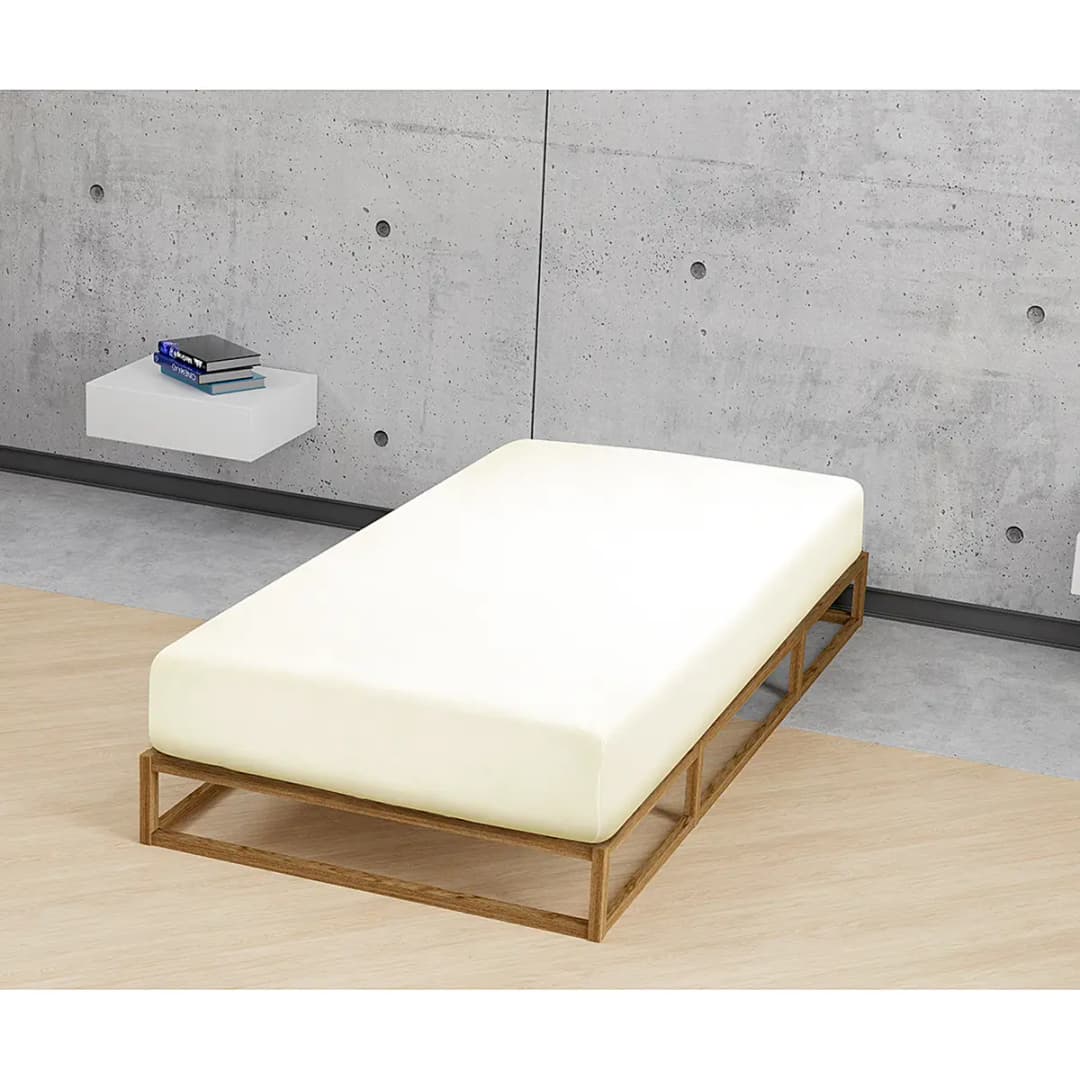Jersey-Elastic-Spannbetttuch | Beige