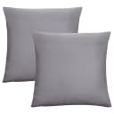 Kissenbezug 0077144 II 2er-Set Silber/Silbergrau Jersey