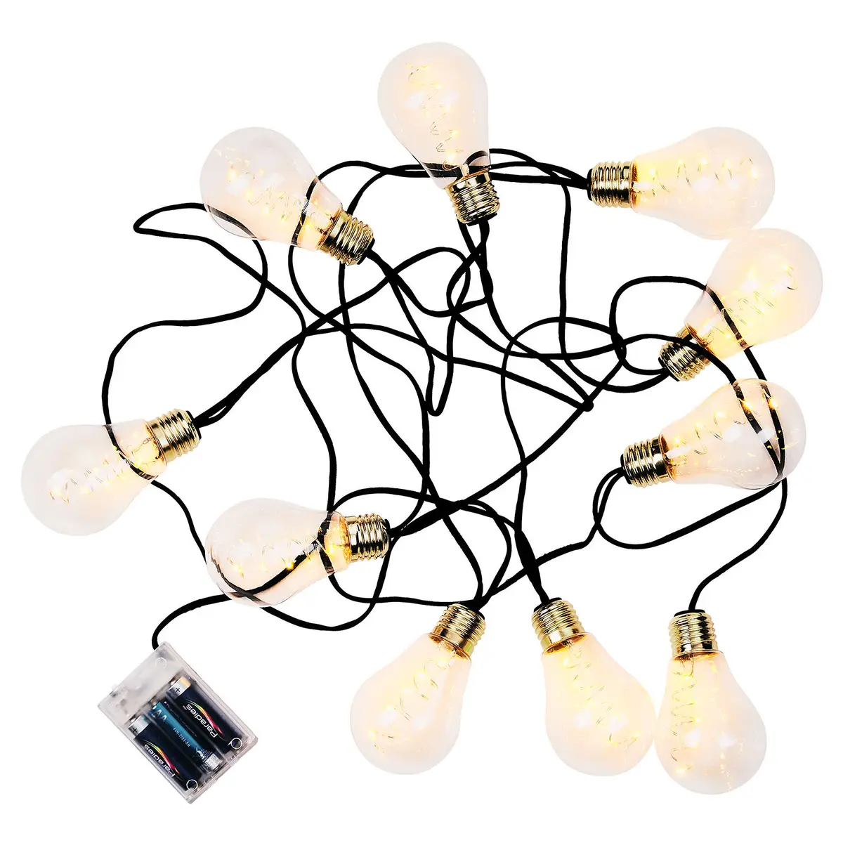 LED-Lichterkette BULB LIGHTS | Schwarz