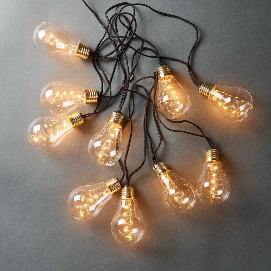 LED-Lichterkette BULB LIGHTS | Schwarz