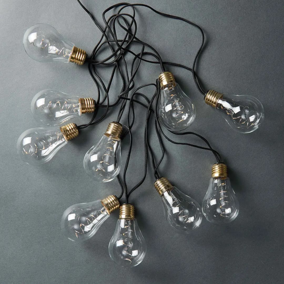 LED-Lichterkette BULB LIGHTS | Schwarz