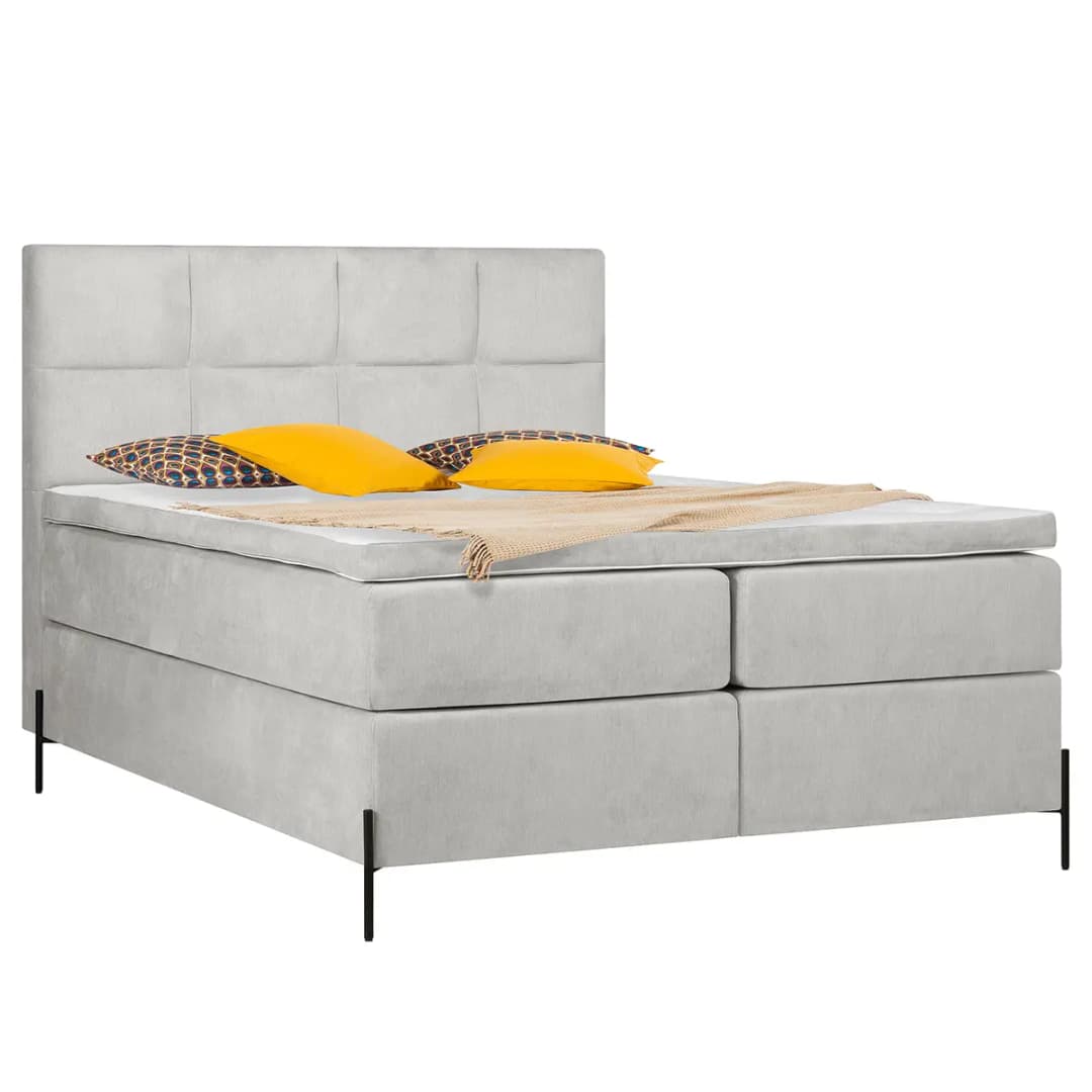 Boxspringbett Sari II 180 x 200cm Flachgewebe Oriella Grau