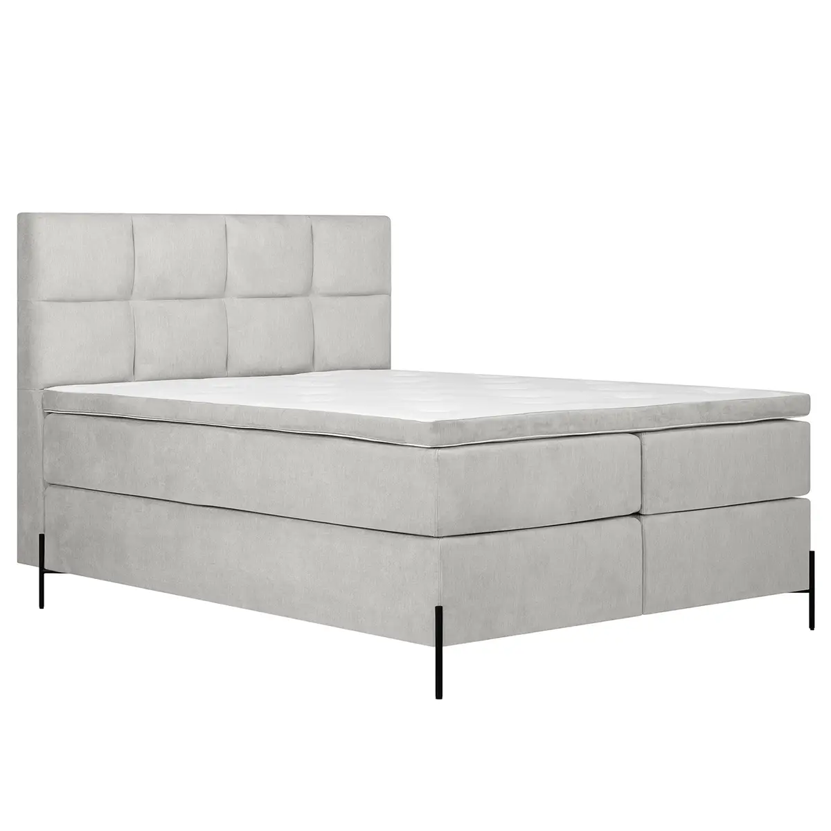 Boxspringbett Sari II 180 x 200cm Flachgewebe Oriella Grau