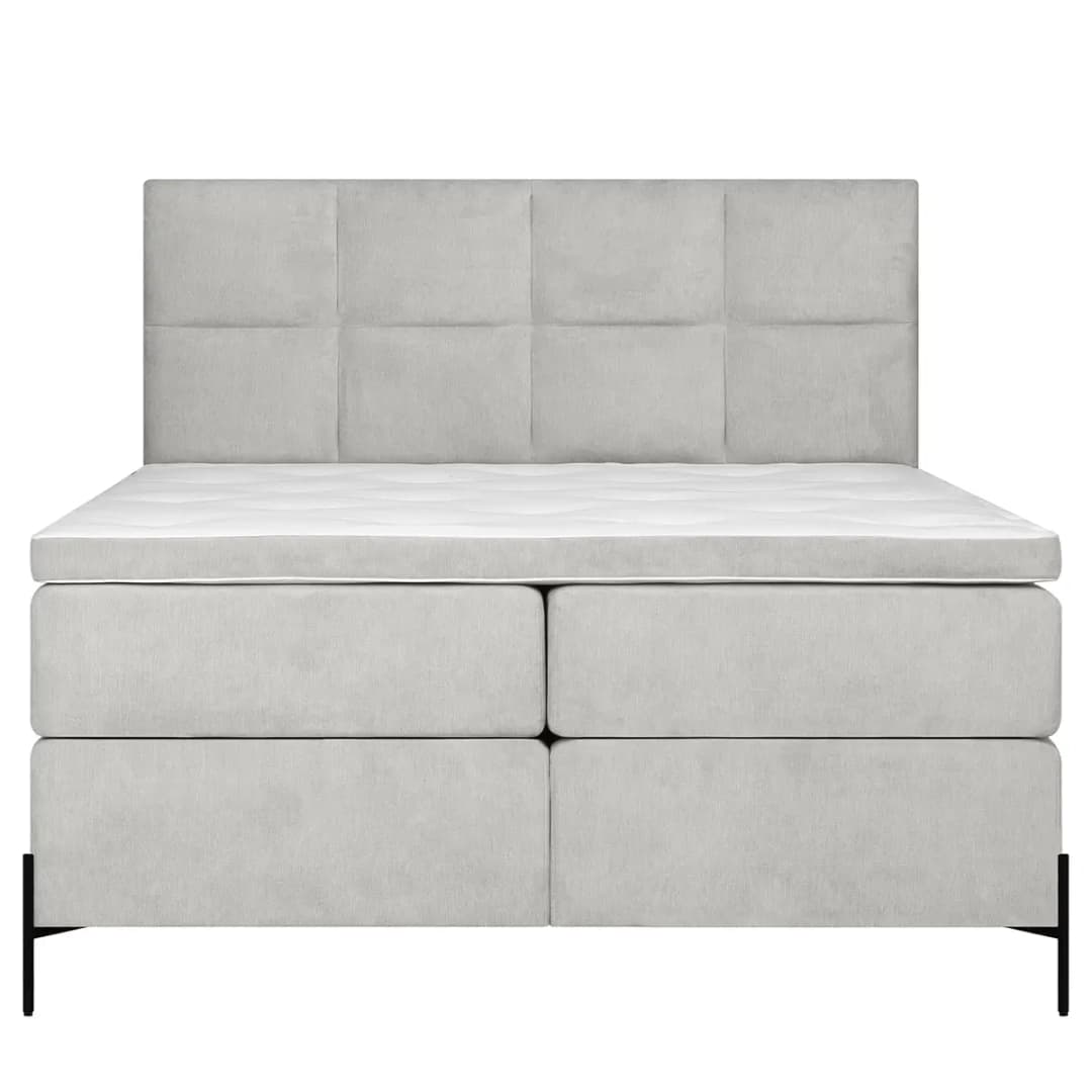 Boxspringbett Sari II 180 x 200cm Flachgewebe Oriella Grau