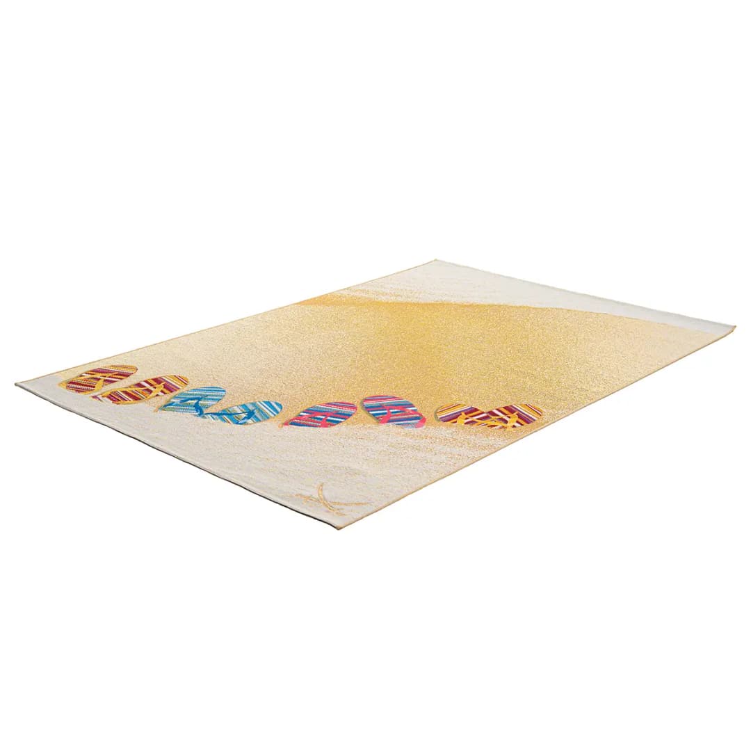 In-/Outdoorteppich Rantum Beach 017 Beige Microfaser 60 x 100cm