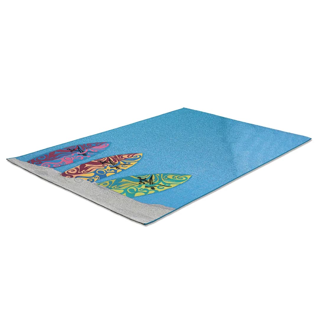 In-/Outdoorteppich Rantum Beach 018 Blau Microfaser 80 x 165cm
