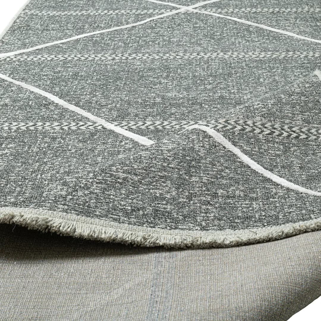 Kurzflorteppich Braderup Grau/Anthrazit 60 x 100cm Wolle | Grau