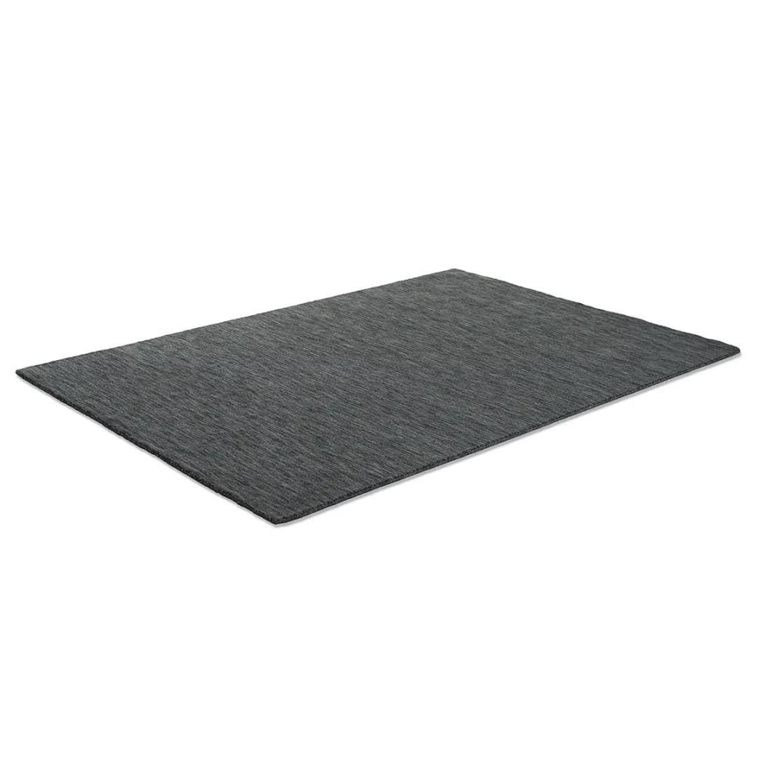 Wollteppich List Grau/Dunkelgrau 70 x 140cm | Grau