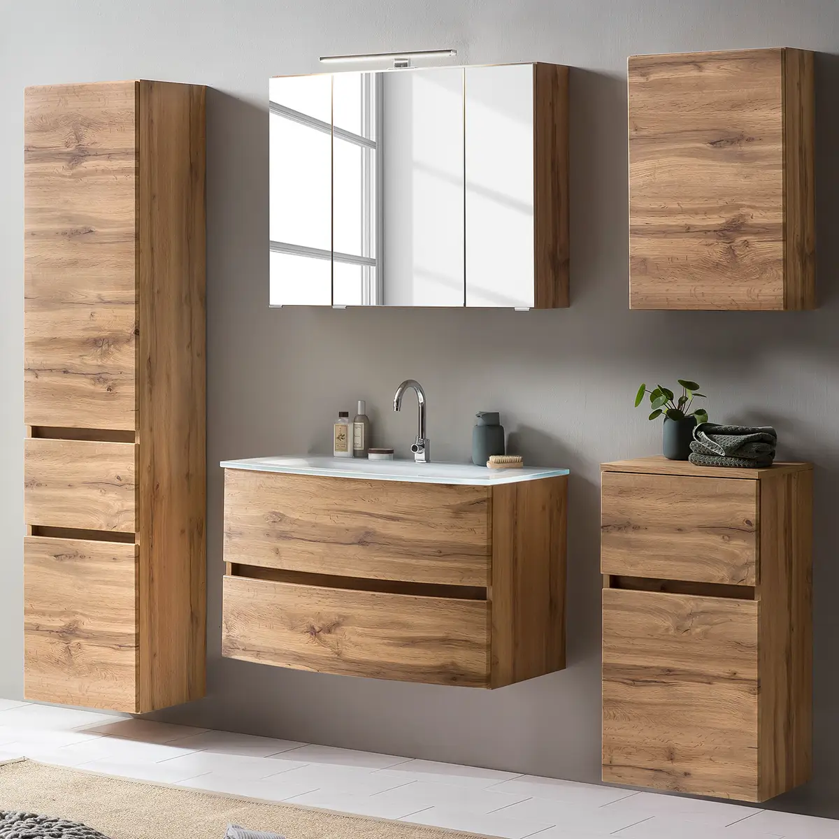 Badezimmerset XV | Braun