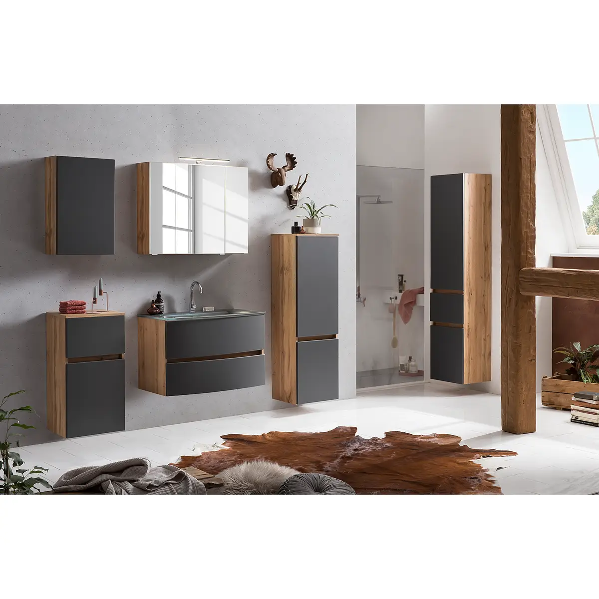 Badezimmerset IV | Grau