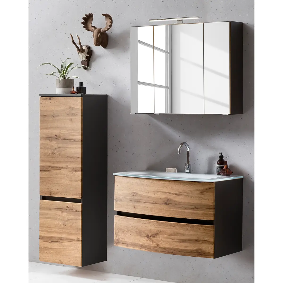 Badezimmerset V 3-teilig | Braun