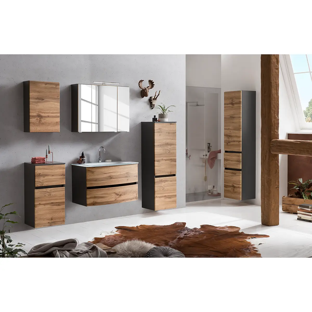 Badezimmerset V 3-teilig | Braun