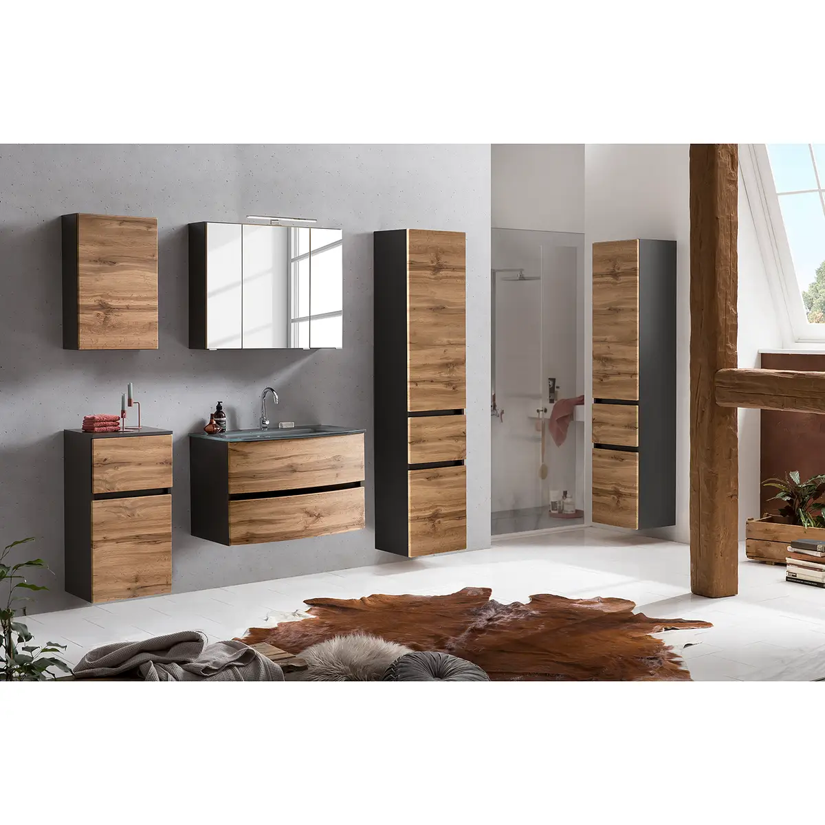 Badezimmerset X | Braun