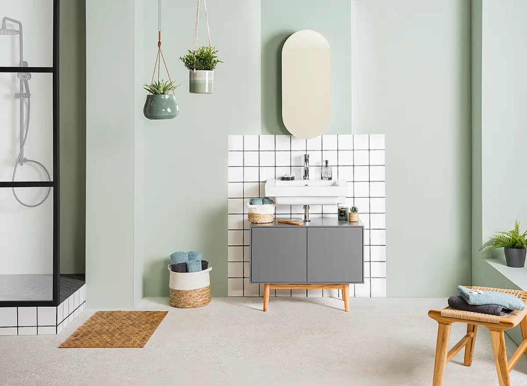Spiegelschrank oval | Grau