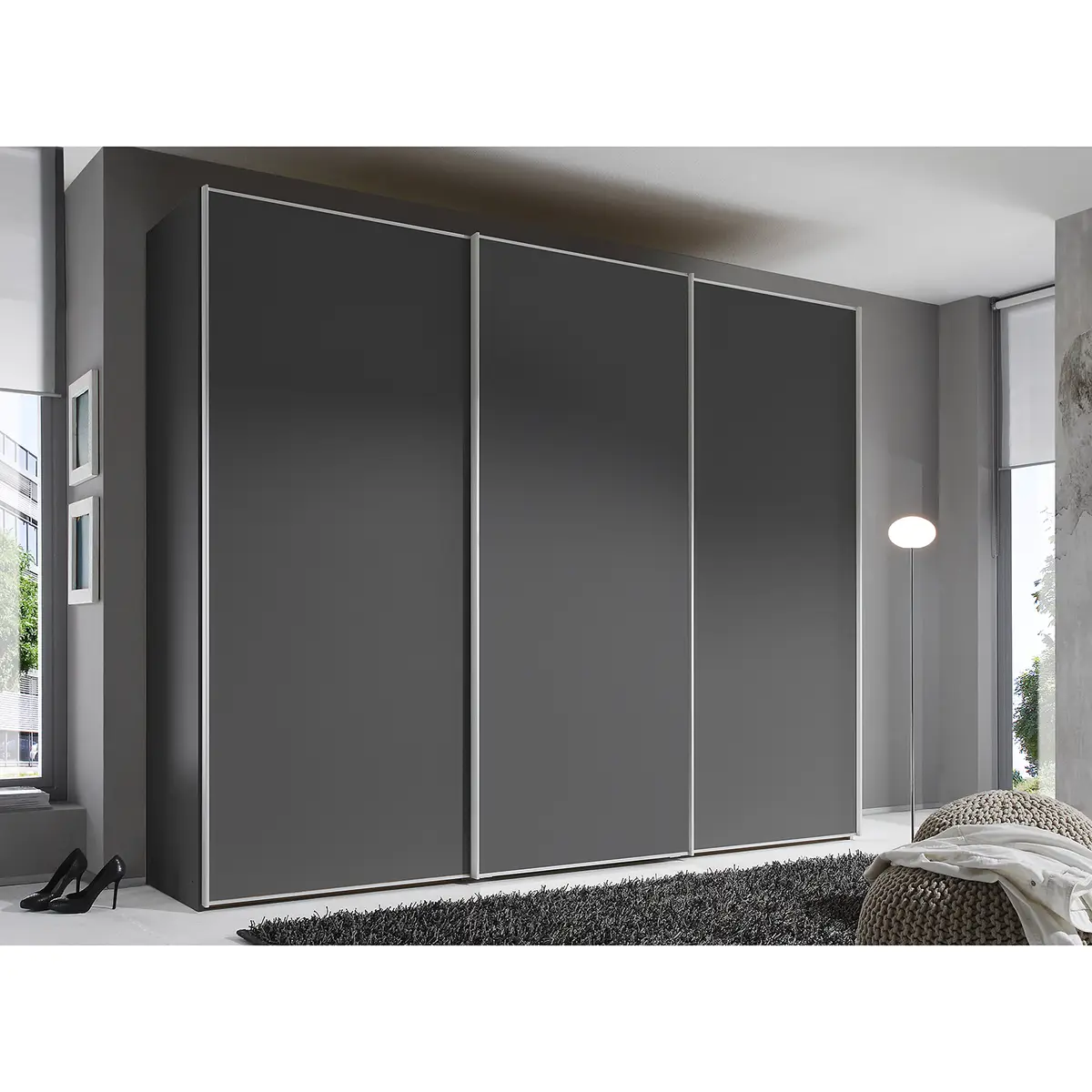 Schwebetürenschrank Sinfonie Plus Typ A | Grau