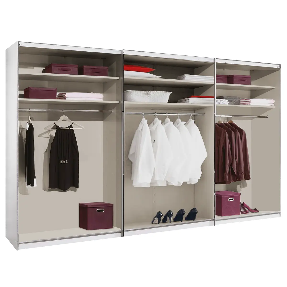 Schwebetürenschrank Sinfonie Plus Typ A | Weiß