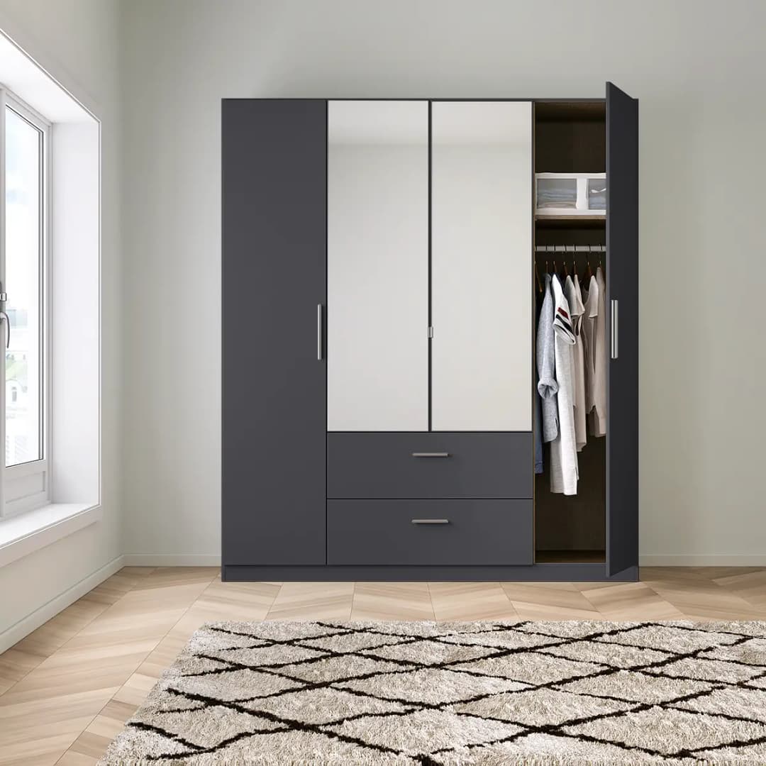 Drehtürenschrank III | Grau