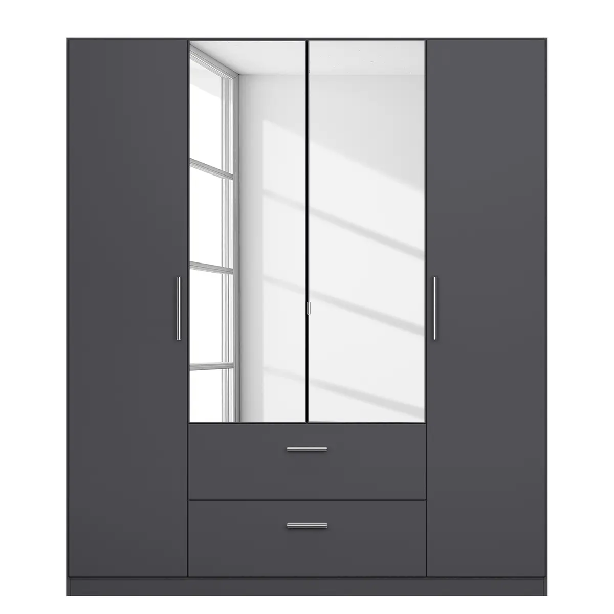 Drehtürenschrank III | Grau