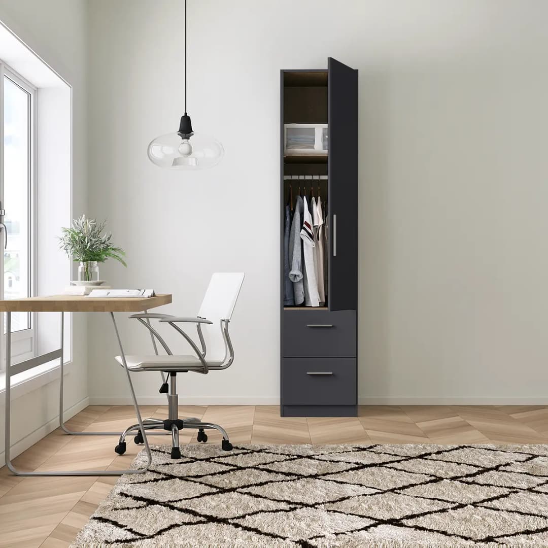 Drehtürenschrank II | Grau