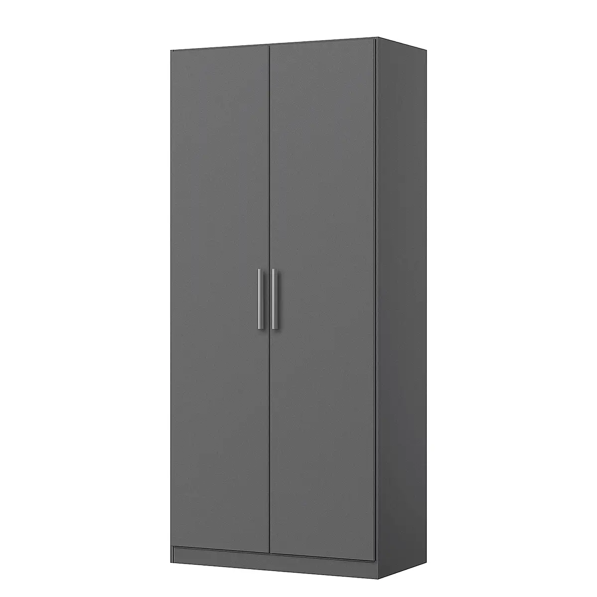 Drehtürenschrank V 91 x 197cm Grau/Graumetallic | Grau