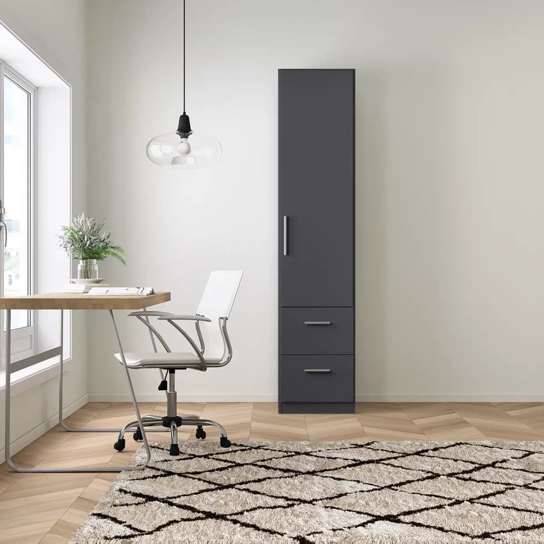 Drehtürenschrank II | Grau