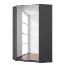 Eckschrank II 210cm Grau/Graumetallic | Grau