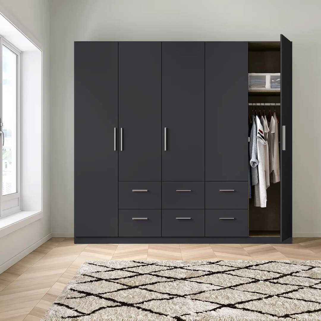 Drehtürenschrank II | Grau