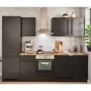 Küchenzeile III 280cm Schwarz/Matt Schwarz | Schwarz