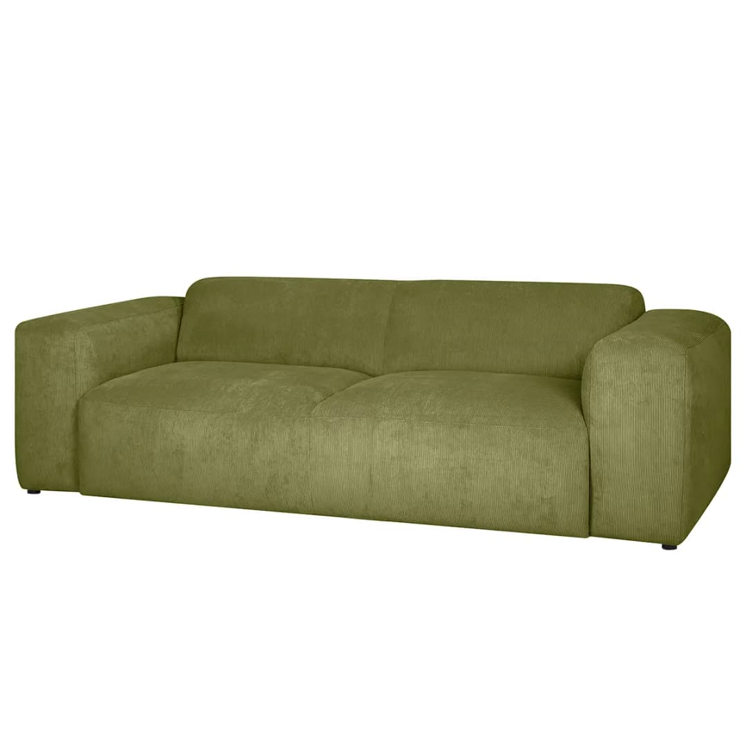 3-Sitzer Sofa Grün Cordstoff Licia | Grün