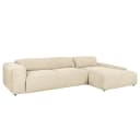 Ecksofa 3-Sitzer mit Longchair | Beige