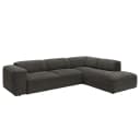 Ecksofa mit Ottomane Licia | Schwarz