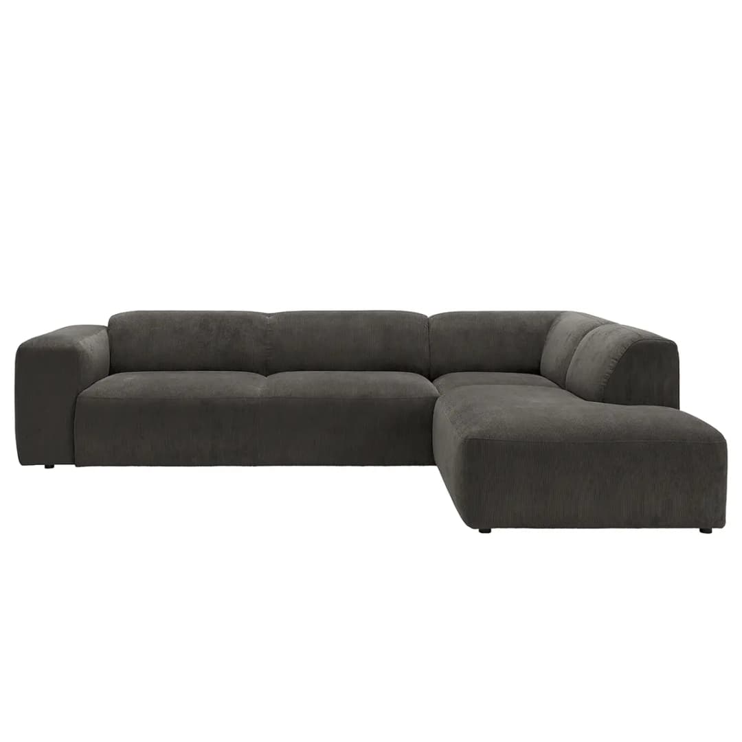 Ecksofa mit Ottomane Licia | Schwarz