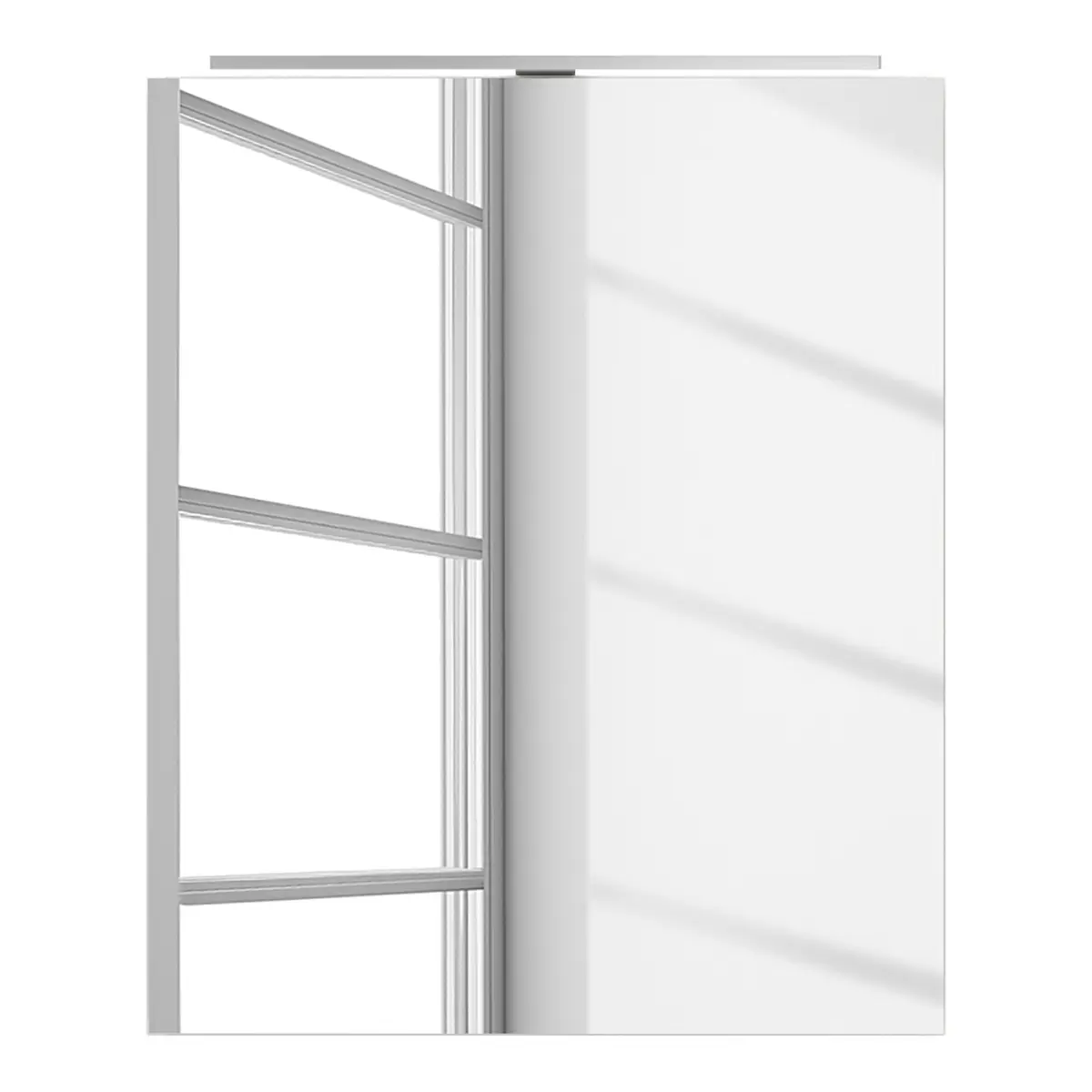 Spiegelschrank MYBA I 60cm Silber/Hochglanz Grau | Grau