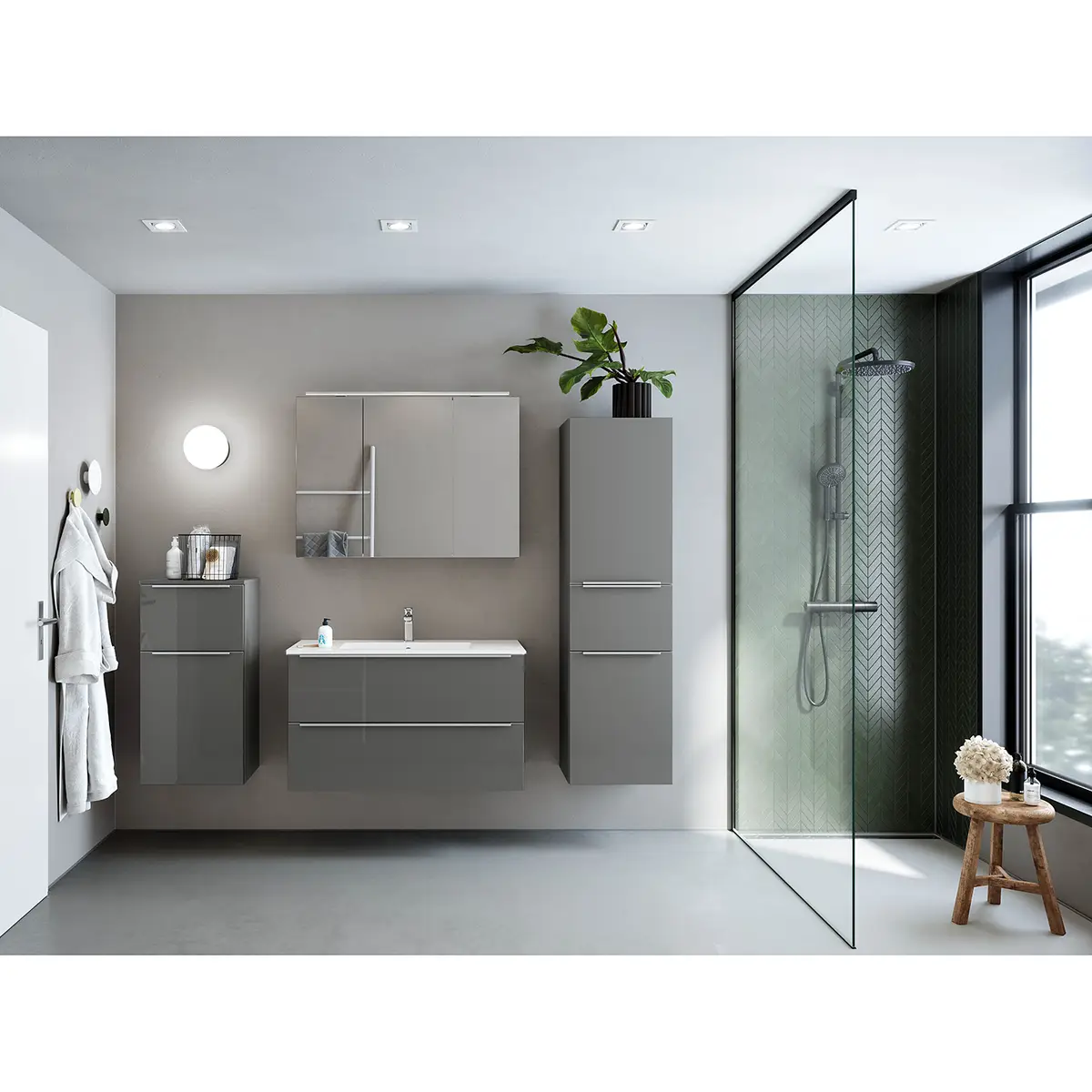 Spiegelschrank MYBA | Grau