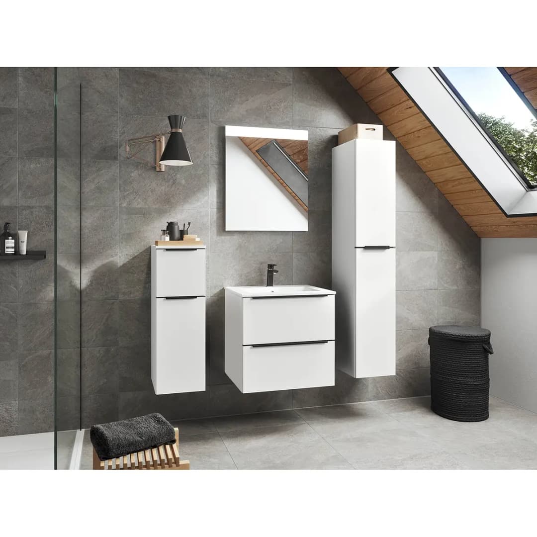 Waschtisch MYBA II 60cm Weiß/Matt Weiß | Weiß