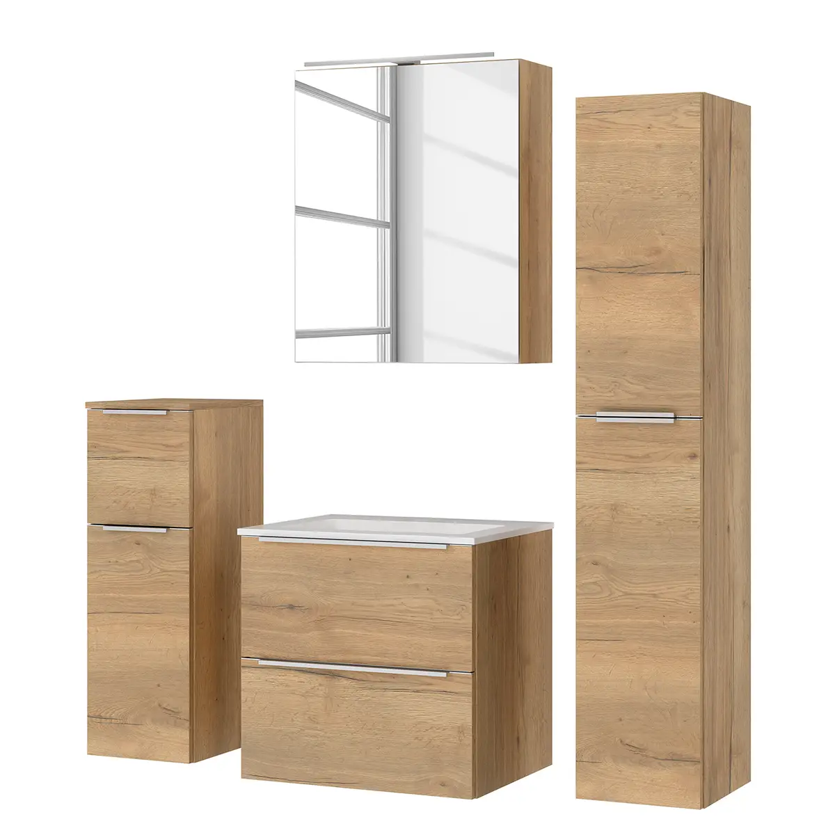 Badezimmerset MYBA VII 4-teilig 120cm | Braun