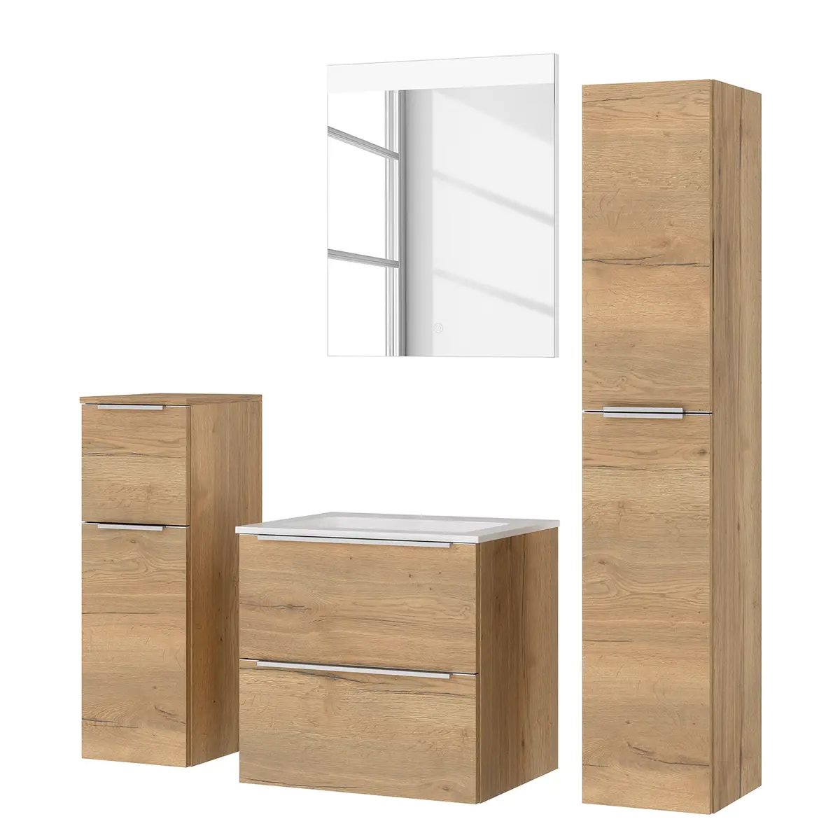 Badezimmerset MYBA V 4-teilig 120cm | Braun