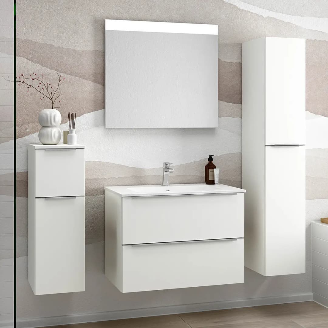 Badezimmerset MYBA V 4-teilig 140cm | Weiß