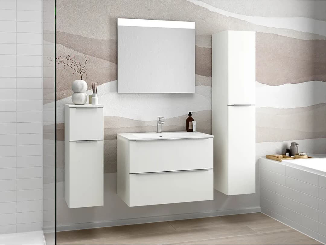 Badezimmerset MYBA V 4-teilig 140cm | Weiß