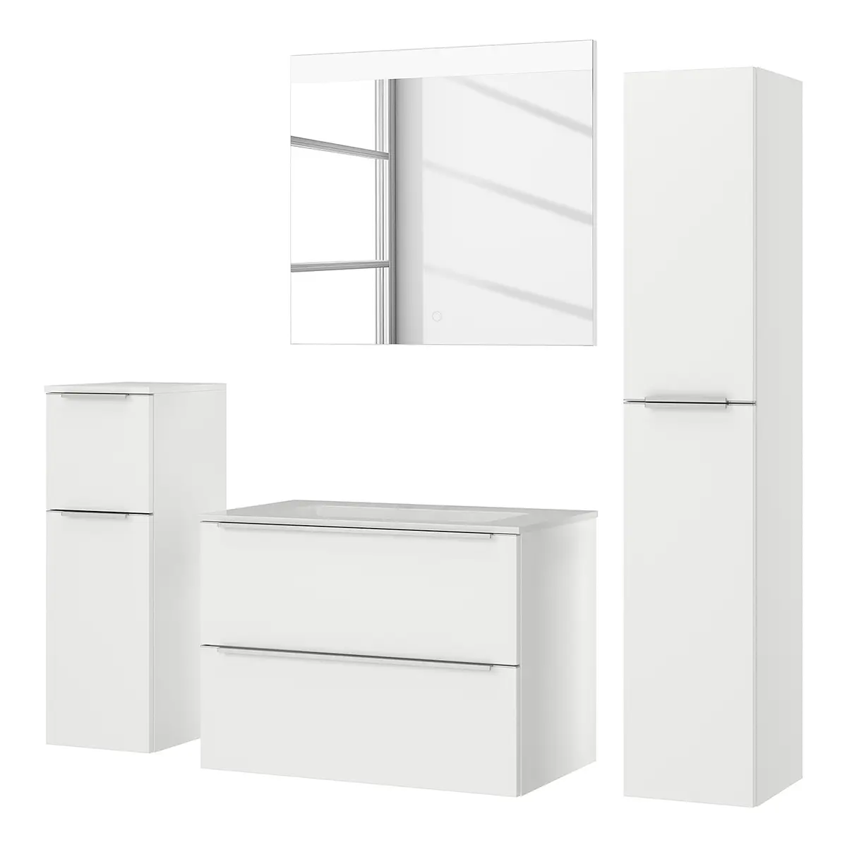 Badezimmerset MYBA V 4-teilig 140cm | Weiß