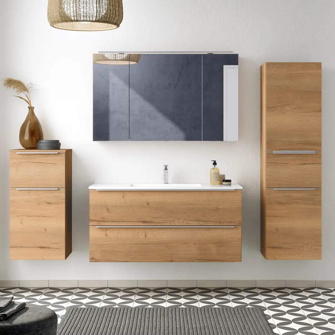 Badezimmerset MYBA VII 4-teilig 210cm | Braun