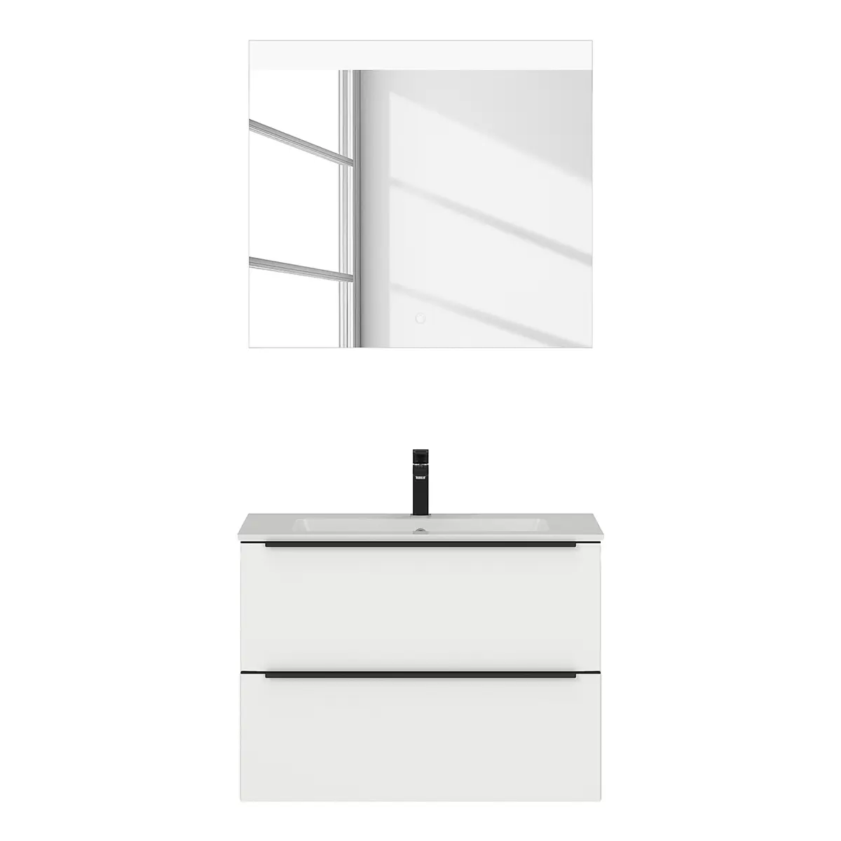 Badezimmerset MYBA II 2-teilig 80cm Weiß/Weiß | Weiß