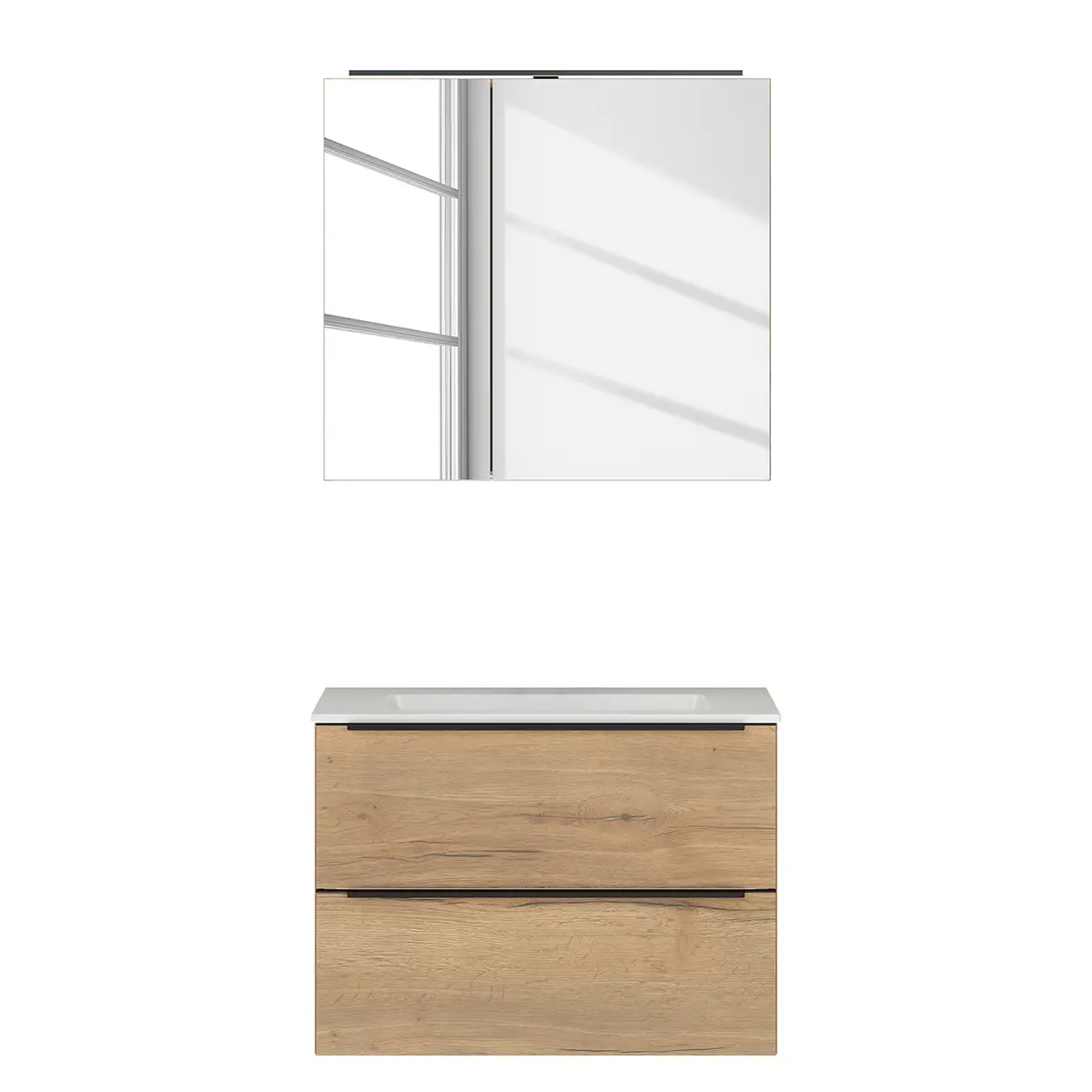 Badezimmerset MYBA IV 2-teilig 80cm | Braun