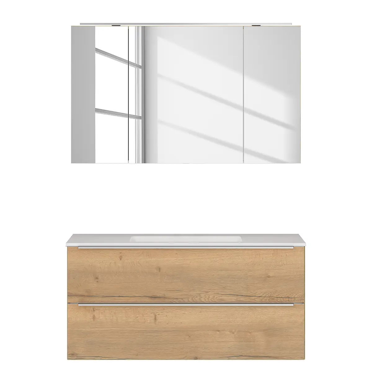 Badezimmerset MYBA III 2-teilig 120cm | Braun