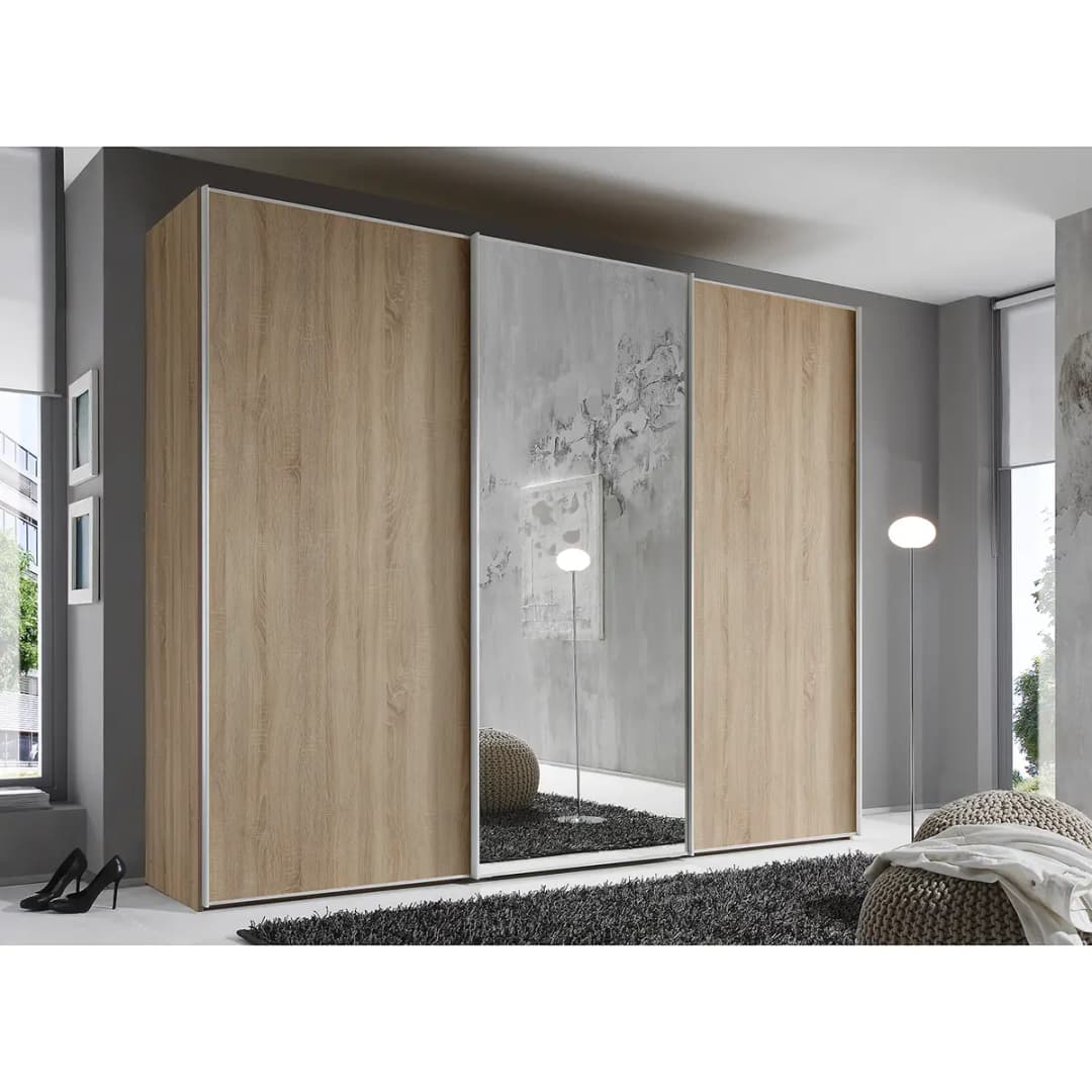 Schwebetürenschrank Typ D | Braun