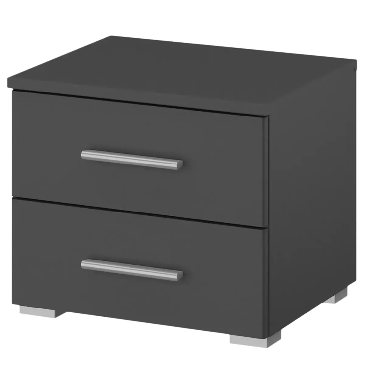 Nachtkommode I 36cm Grau/Graumetallic | Grau
