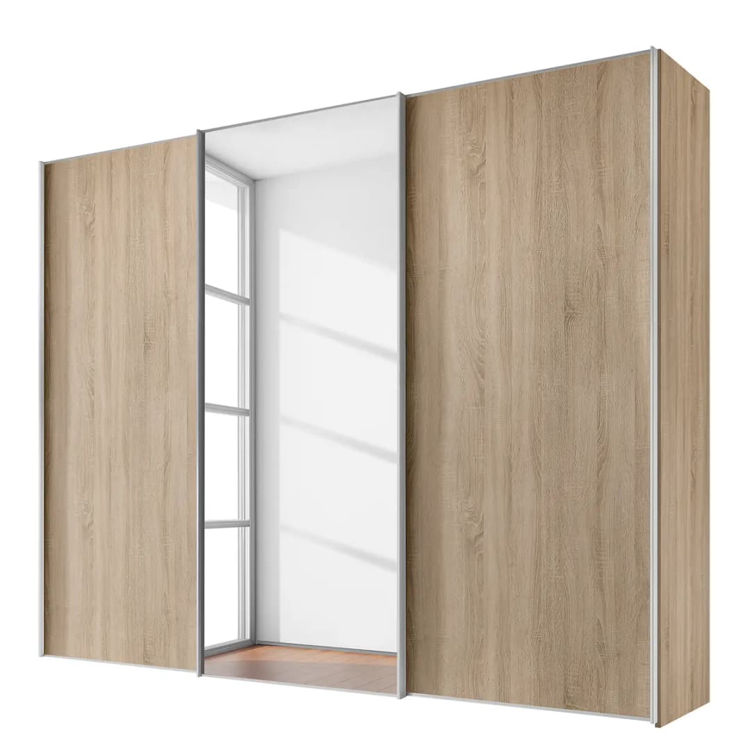 Schwebetürenschrank Typ D | Holztöne