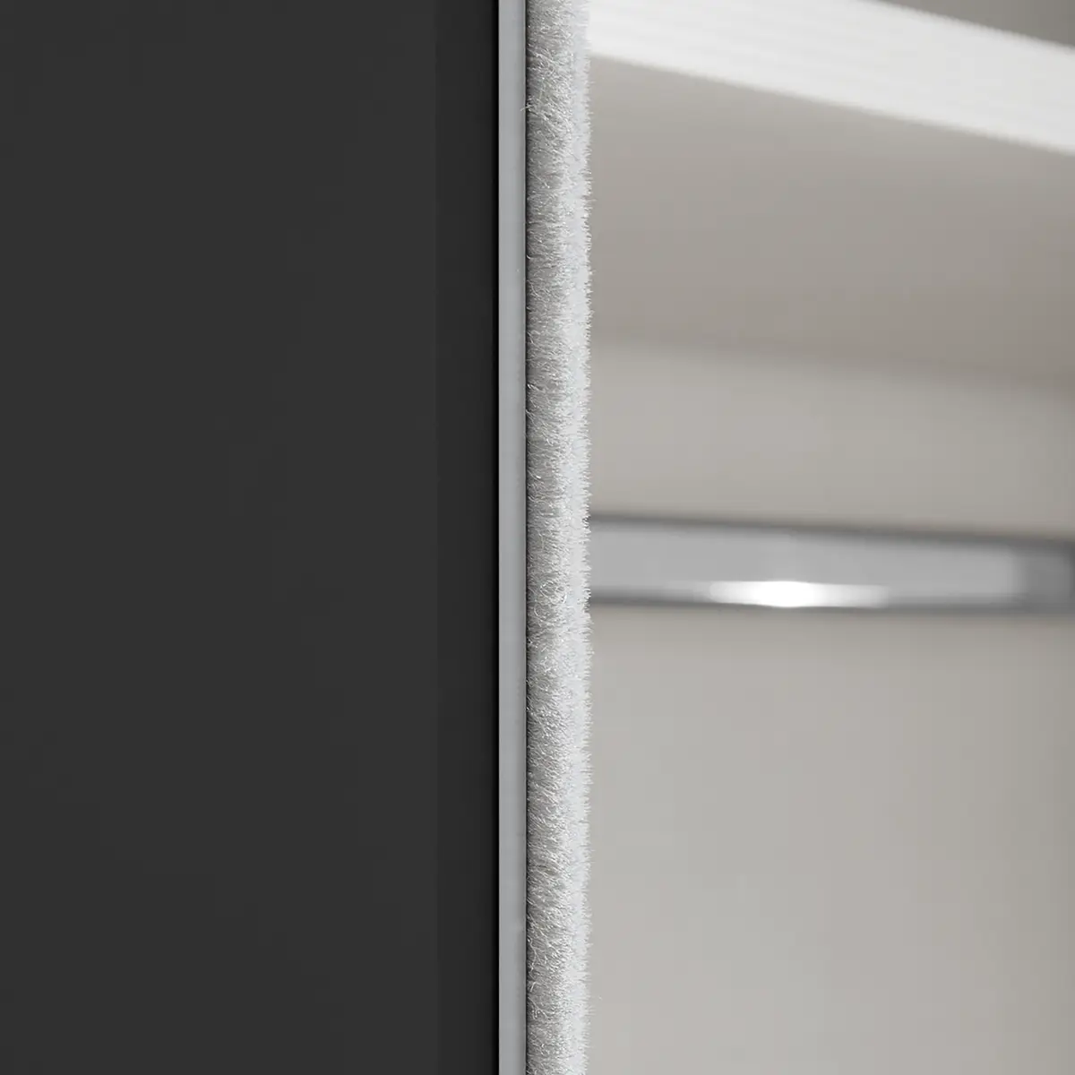 Schwebetürenschrank Typ D 280 x 222cm Grau/Graphit Classic Silber